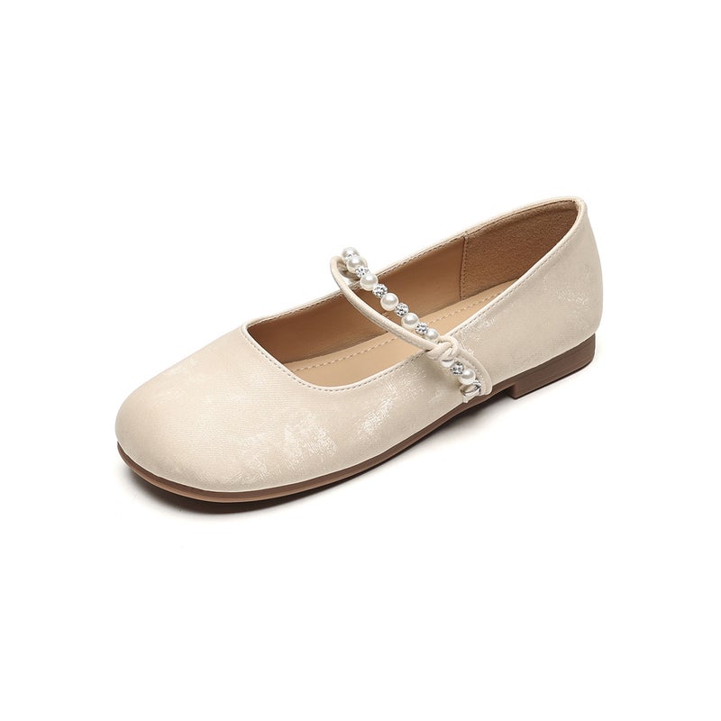 Giày Ballet Cute Round Toe Ballet Shoes Shallow Mouth One-Strap Shoes - Image 1